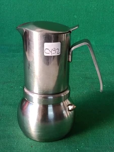 CAFFETTIERA STELLA SAN FRANCISCO 4/2 TAZZE ACCIAIO INOX 18/10 VINTAGE. CY92 - Picture 1 of 11