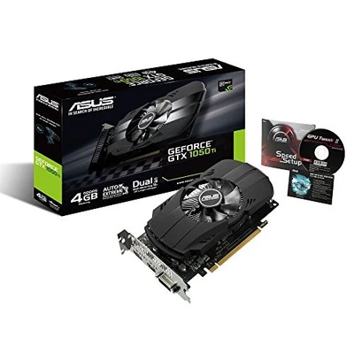 ASUS Geforce GTX 1050 Ti 4GB Phoenix fan Edition DVI-D DP 1.4 Gaming Card - Image 1 of 4