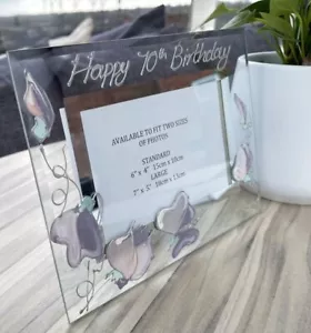 70th Birthday Gift Photo Frame Landscape (Sweet Pea) -Dreamair - Picture 1 of 2