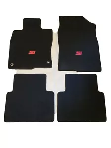 Fits 16-21 Honda Civic 4DR Floor Mats Black 4PC W/Emblem H 2 - Picture 1 of 4