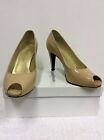 RUSSELL & BROMLEY LOU LOU BLUSH PATENT LEATHER PEEPTOE HEELS SIZE 6/39 