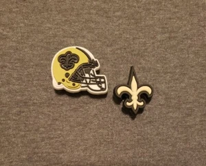 New Orleans Saints Football Team Charm For Crocs Shoe Charms - 2 Pieces - Picture 1 of 3