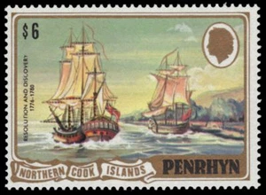 PENRHYN ISLAND 172 - Historische Schiffe "Auflösung" und "Entdeckung" (pa92021) - Bild 1 von 1