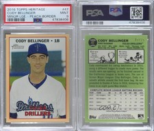 2016 Heritage Minor League Edition Peach Border /25 Cody Bellinger PSA 9 MINT