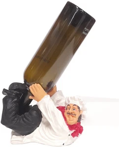 Cuoco Porta bottiglia in Resina Tavola Cucina Vino Birra Idea Regalo Natale - Foto 1 di 2