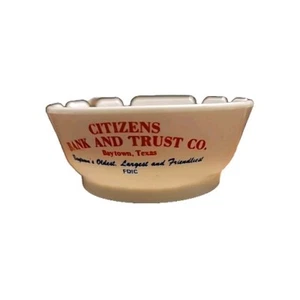 Vintage Citizens National Bank and Trust Co. Ashtray Baytown Texas Advertising - Picture 1 of 4