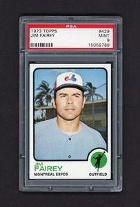 Jim Fairey 1973 Topps béisbol # 429 PSA 9 - Imagen 1 de 2
