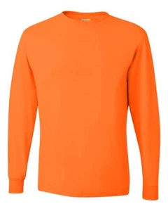 Jerzees Mens Dri-Power Active Long Sleeve Tee 50/50 Plain Basic T-Shirt 29LSR - Picture 1 of 30