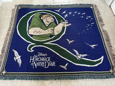 Vintage Disney Hunchback of Notre Dame Quasimodo Beacon Throw Blanket Made USA - Image 1 of 4