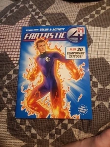 2005 Fantastic 4 Color & Activity W Temp Tattoos - Picture 1 of 5