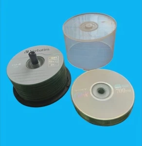 CD-R 700Mb 52x Speed Vitesse VERBATIM / SONY 80 Mins Recordable Compact Discs - Afbeelding 1 van 12