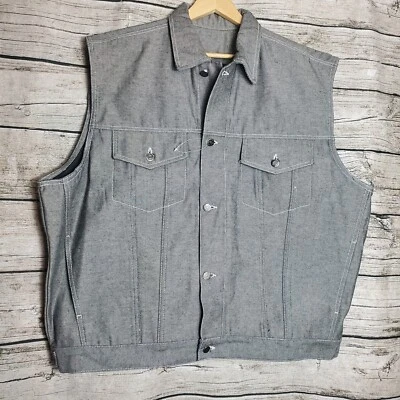 Goodus Jeans Co. Denim Vest Size 3XL  100% Cotton Made In Russia  - Image 1 of 4