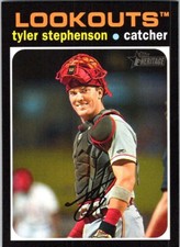 2020 TOPPS HERITAGE MINOR LEAGUE TYLER STEPHENSON ROOKIE SP CHATTANOOGA LOOKOUTS