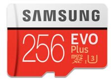 Samsung Evo Plus Carte mémoire microSD SDXC U3 Classe 10 A2 256 Go 100 Mo/s