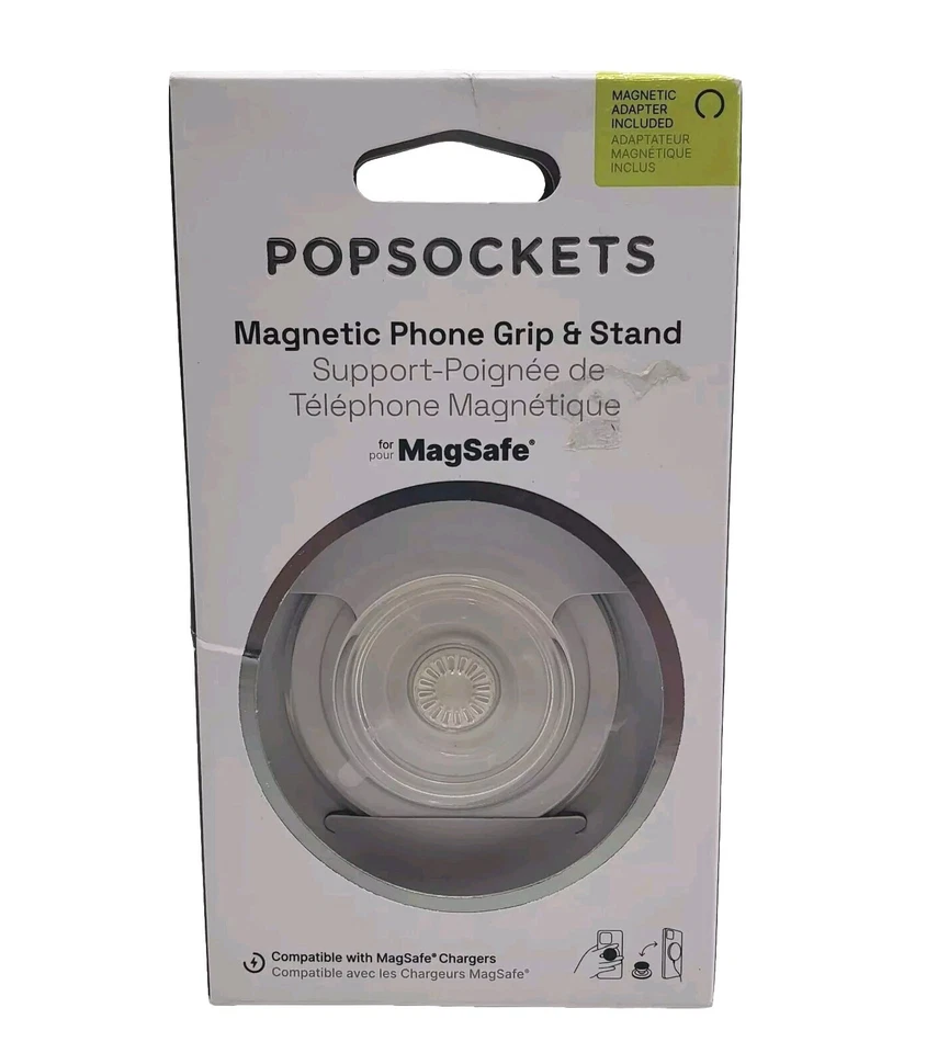 E2. Popsockets Magnetic Phone Grip & Stand For MagSafe Circle - Clear