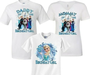 Lindas camisetas a juego Frozen Birthday Girl Elsa Family Birthday Girl - Imagen 1 de 6
