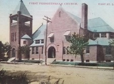 Vintage Illinois postcards, lot of 2, East St. Louis churches, ANC