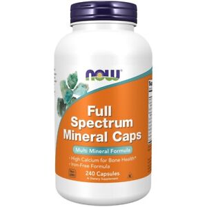 NOW FOODS Full Spectrum Minerals, Iron-Free (Multimineral) 240 Capsules