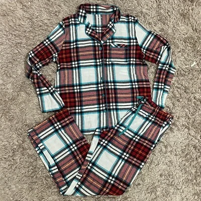 Conjunto de pijama a cuadros Sonoma para mujer pequeño/mediano rojo blanco bebé azul  Foto 1 de 2