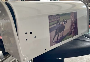 Boston Terrier Mailbox Post Mount 19x8.5x6.5 Approx - White Model ST10W Vintage - Picture 1 of 10