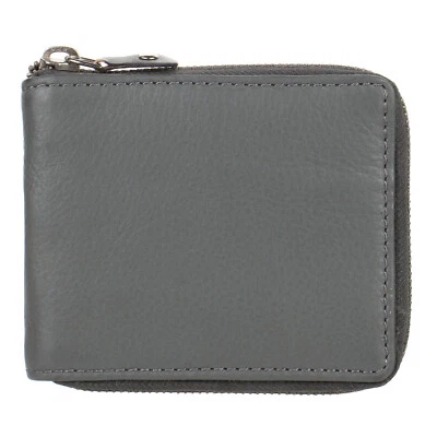 StarHide Brown RFID Blocking Tap & Go Leather Zip Around Notecase Wallet Purse  - Image 1 of 2