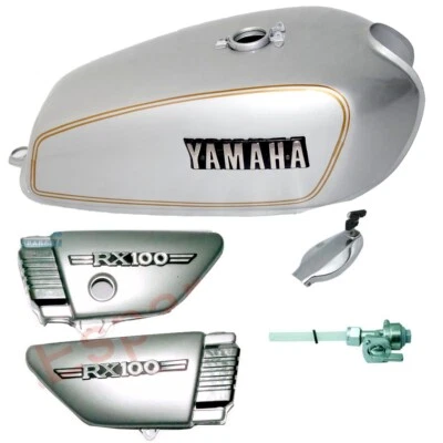 Tanque de combustible de gasolina para Yamaha Rx100 Rx125 con tapa de panel lateral grifo EC Foto 1 de 4