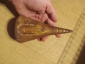 VINTAGE OREGON PAT PEND anchor TOOL CAST IRON POINTED WEDGE OVER 3 lb weight - Picture 1 of 5