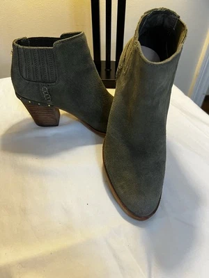 Steve Madden Mujer Talla 7 Gamuza Botines Verde Oliva Foto 1 de 4