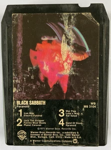 Black Sabbath Paranoid 8-Track Tape WB M8 3104 Play Tested - Picture 1 of 3