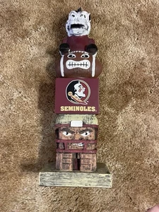 Florida State Seminolen 16" Tiki Totempfahl Garten Statue fabrikversiegelt - Bild 1 von 6