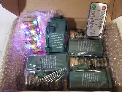 Luces de Belén S/4 Luces de Hadas Abatibles con Control Remoto Blanco/Multicolor/Alambre Verde Foto 1 de 4