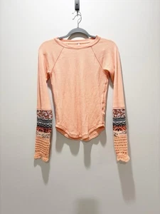 FREE PEOPLE • Damen In The Mix Cuff Thermo Top Langarm Desert Orange M - Bild 1 von 7
