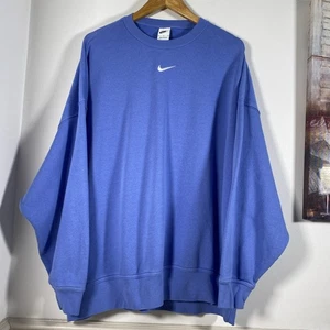 Sudadera suéter Nike talla mediana de gran tamaño para dama Swoosh central - Imagen 1 de 5
