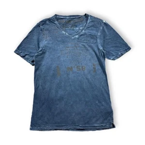 Blue Affliction Like T-Shirt Grunge AOP Eagle Patch Size XS 17x26 Streetwear - Picture 1 of 5