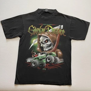 Vintage Grave Digger Shirt Herren Medium 1996 Monster Truck Made USA Schwarz 90s - Bild 1 von 10