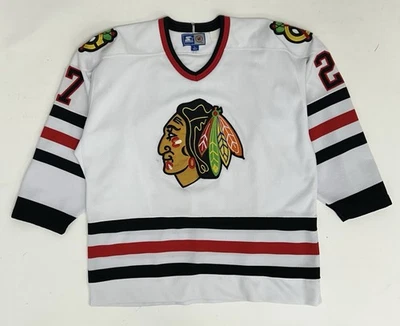 Camiseta deportiva de hockey Jeremy Roenick de los Chicago Blackhawks de la NHL de colección grande para hombre Foto 1 de 4