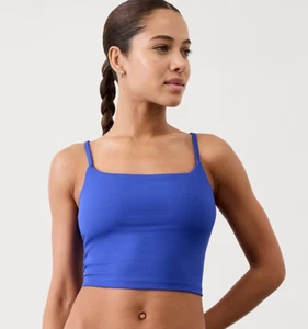 Athleta Scoop Crop Bikini A-C Swim Top | Varsity Blue Large NEW - Picture 1 of 3