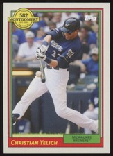 2022 TOPPS 582 MONTGOMERY CLUB SET 2 #17 CHRISTIAN YELICH MILWAUKEE BREWERS
