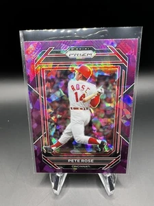 2023 Panini Prizm Baseball #33 Pete Rose Hobby Hot Box Purple Cracked Ice. Nice! - Picture 1 of 2