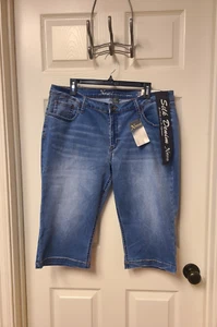 Natural Reflections Denim Skimmer Stretch Capri Pants Sz 18 NEW ~NWT~Super Soft! - Picture 1 of 10