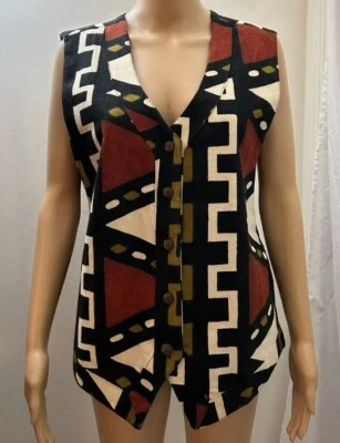 CHICO'S DESIGN VTG EUC Women's Size Large Vest Southwestern Style - Image 1 of 4