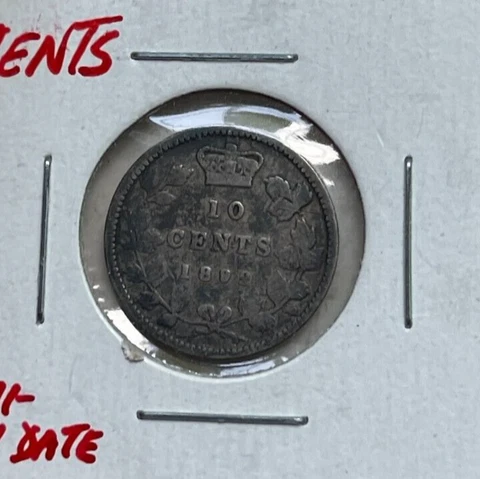 1892 Canada 10 Cents - Silver Cover