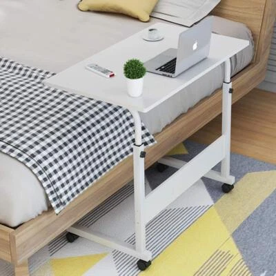 Adjustable Height 27"-38" Rolling Laptop Table Over Sofa Bed Computer Desk Stand - Image 1 of 4