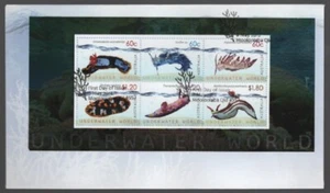 2012 Australia UNDERWATER WORLD Creatures Mini Sheet FDC - Picture 1 of 2
