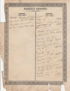 1700-1800s FAMILY Record - David Rinehart (1788-1861)Cass Cty IN-Sanderson-Turner ++ - Bild 1 von 9