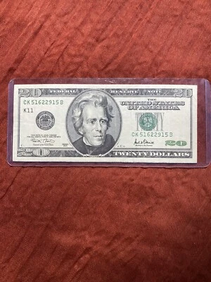 2001 Vintage $20.00 Dollar Bill ~Book Ends! - Image 1 of 4