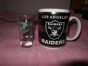 vintage los angeles raiders coffee mug and shot glass - Picture 1 of 3