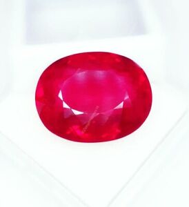 Natural Red Ruby 30.42  Ct Loose Gemstone Certified Transparent Oval Shape Gem
