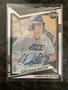 2022 Elite Extra Edition Chase DeLauter Autogramm Rookie - Bild 1 von 2