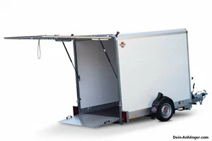 Absenkbar Koffer Anhänger Systema Box 1300KG 251x153x189cm Sandwich 100km/h pkw - Bild 1 von 10